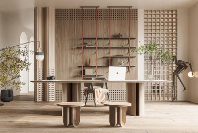 侘寂家居书房3D模型下载